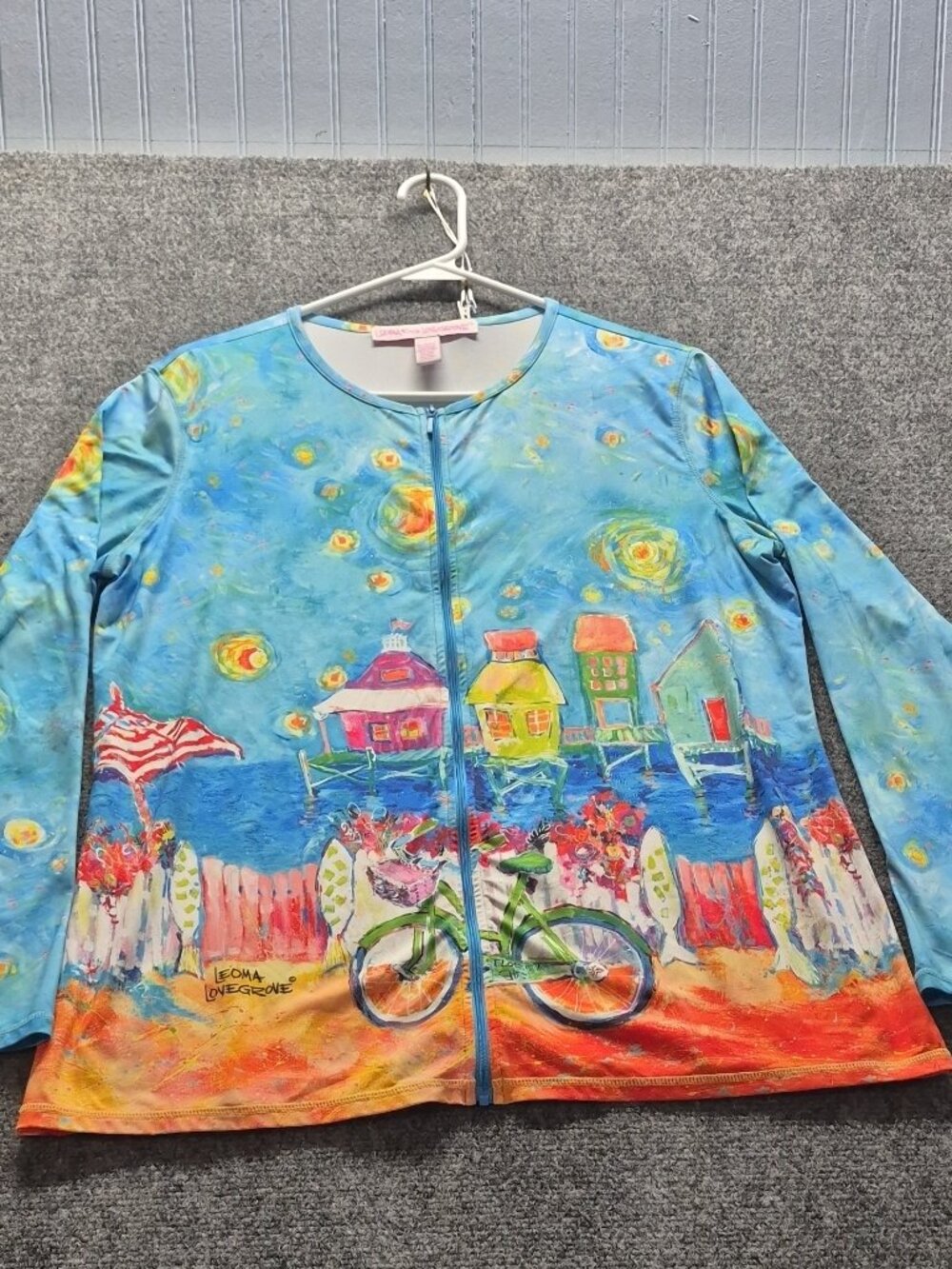 Leoma Lovegrove Women’s S Florida Girl Graphic Full Zip LS Jacket